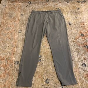 Primo Jogger Pants Mens 33 Regular (33x30) Gray Tapered Ankle Zip Golf Stretch